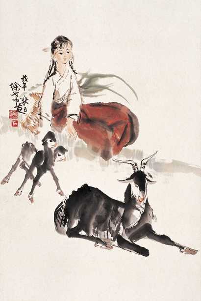 徐希 1978年作 人物 立轴
